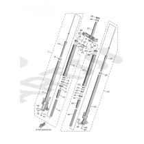 Kit de retén y guardapolvos de horquilla SKF verde - Yamaha T max 530-560