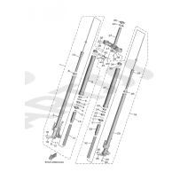 Kit de retén y guardapolvos de horquilla SKF verde - Yamaha T max 530-560