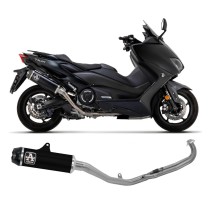 Escape ARROW Indy Race homologado en titanio negro para YAMAHA T-MAX 530 17-19