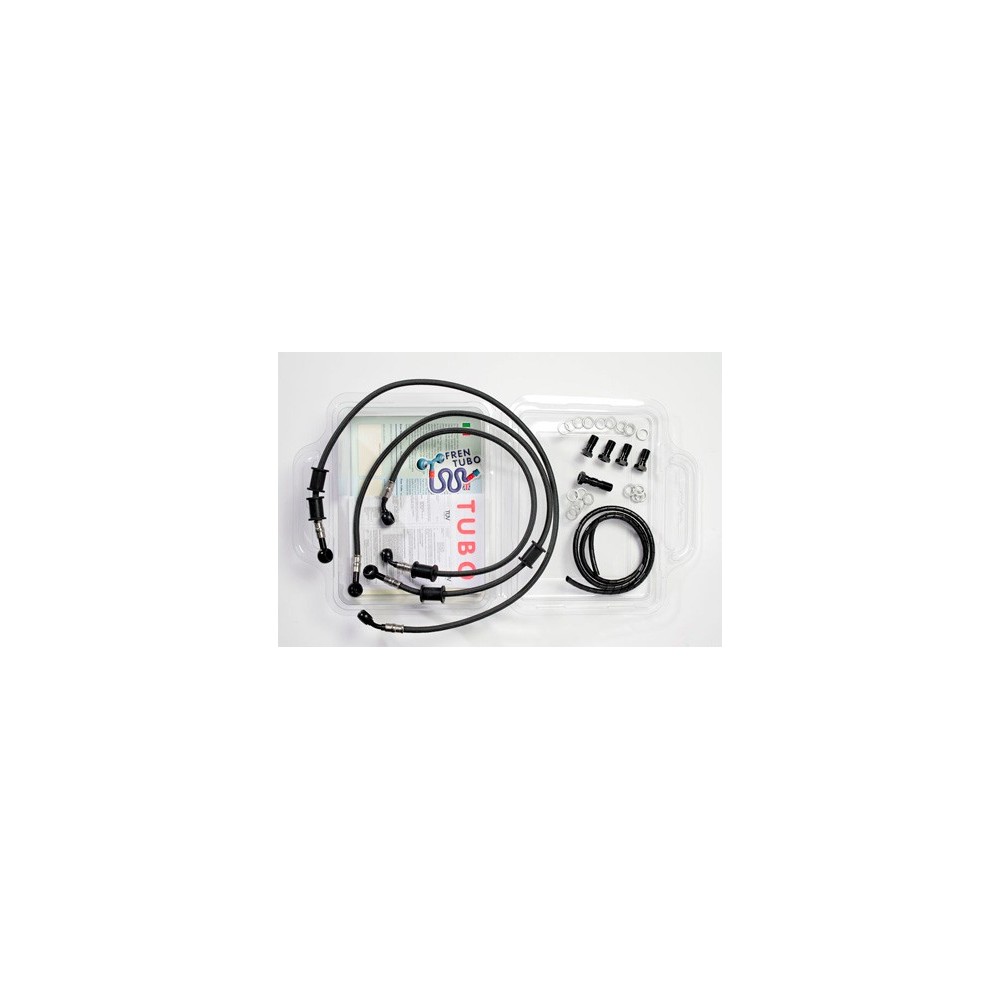 Kit latiguillos  aeronáutico trenzado Tipo 4 carbono Yamaha Tmax 560 22-26