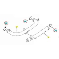 kit juntas toricas tubos bomba agua yamaha tmax 500-530-560