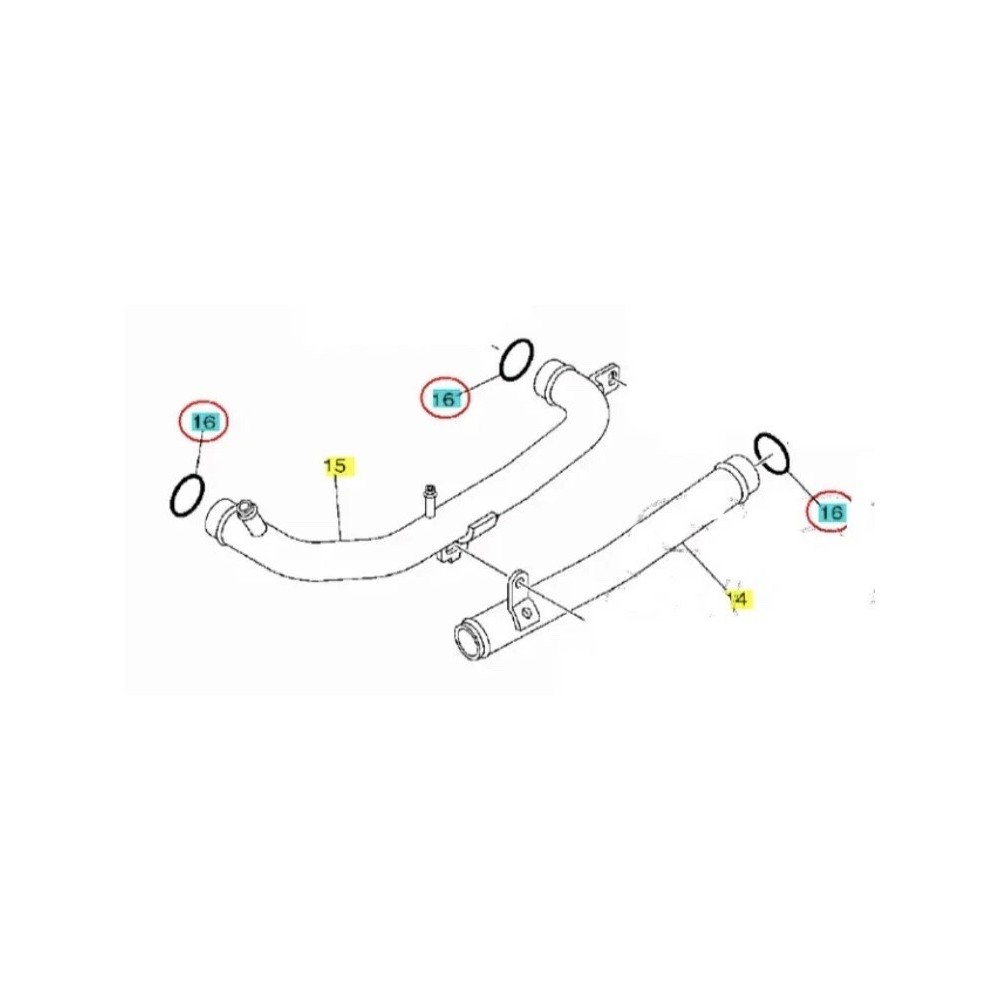 kit juntas toricas tubos bomba agua yamaha tmax 500-530-560