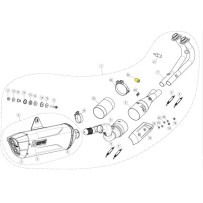 Separador akrapovic tornillo caballete yamaha t max 560 20-25