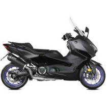 Mivv Escape Completo 2x1 OVAL BLACK con Tapa de Carbono YAMAHA T-MAX 560 2025-26 (+CAT)