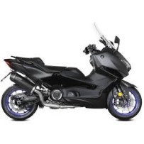 Mivv Escape Completo 2x1 OVAL BLACK con Tapa de Carbono YAMAHA T-MAX 560 2025-26 (+CAT)