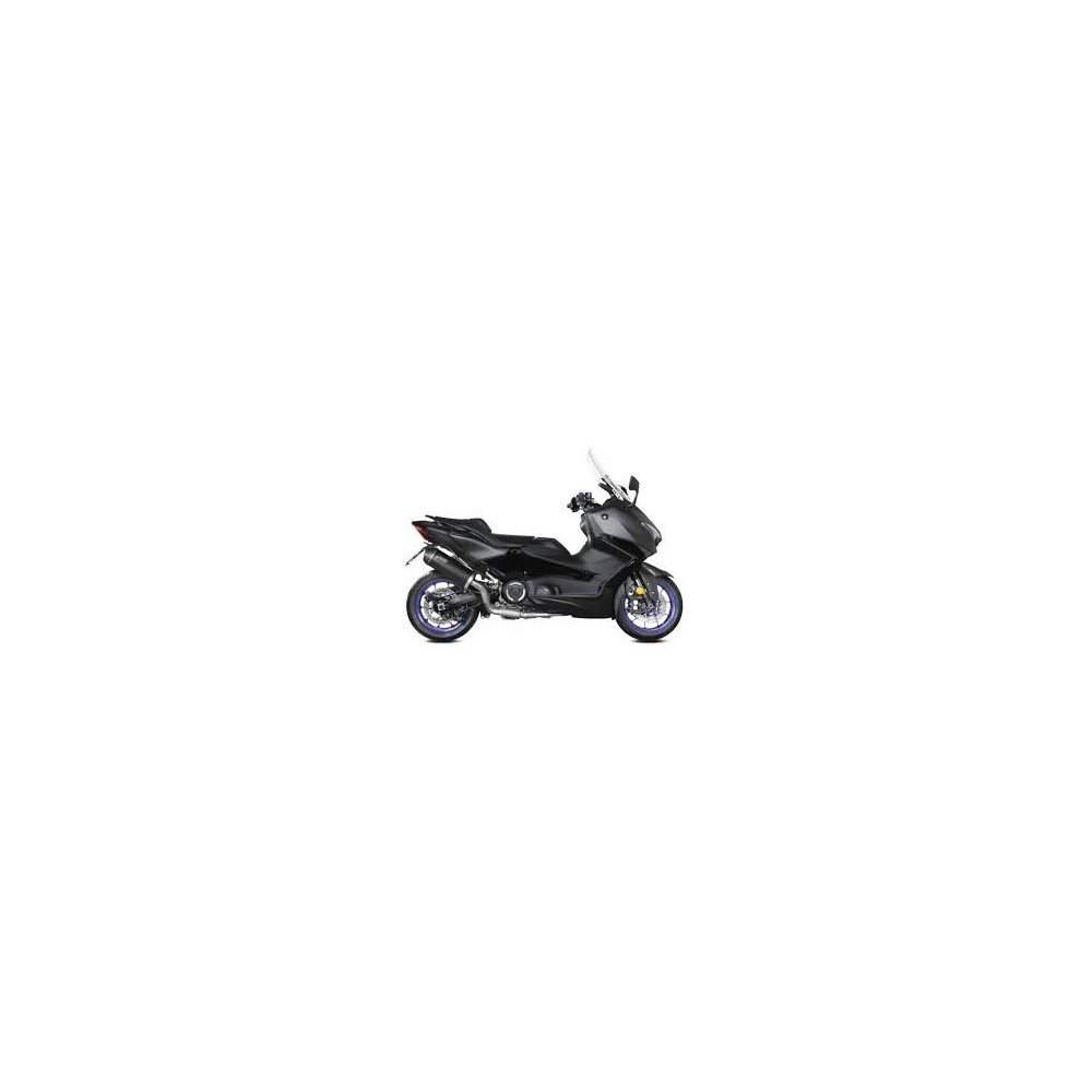 Mivv Escape Completo 2x1 OVAL BLACK con Tapa de Carbono YAMAHA T-MAX 560 2025-26 (+CAT)